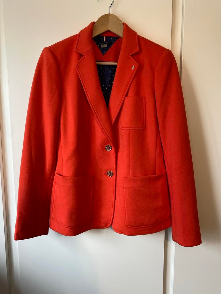 Tommy Hilfiger blazer oranje maat 6, Oranje, Ophalen of Verzenden, Jasje, Maat 36 (S)