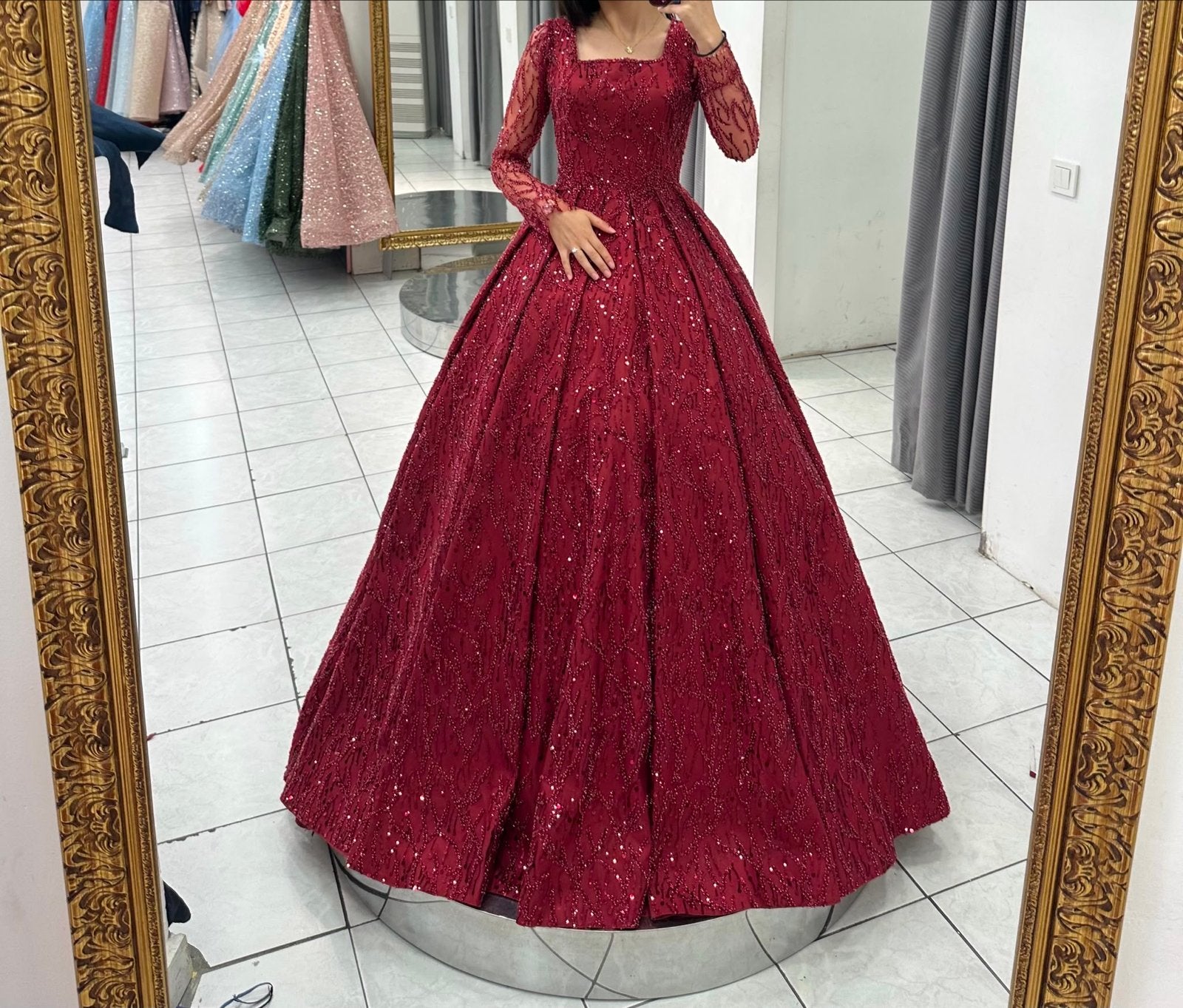 Henna jurk galajurk, Kleding | Dames, Ophalen of Verzenden, Zo goed als nieuw, Rood, Trouwjurk