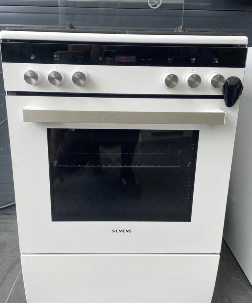 Siemens Vrijstaand Gasfornuis met 3D Hete Lucht Oven Wit, Witgoed en Apparatuur, Ophalen, Hete lucht, 60 cm of meer, 4 kookzones