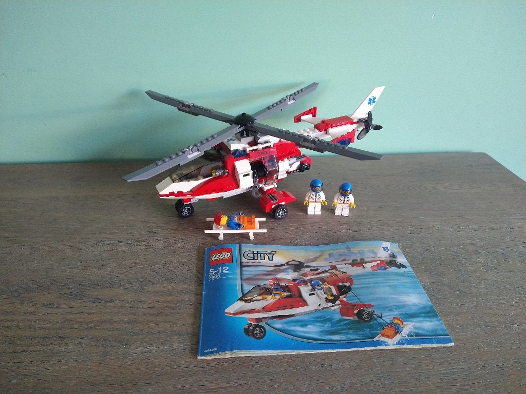 Lego City 7903 reddingsbrigade helikopter rescue helicopter, Compleet, City, Lego, Ophalen of Verzenden