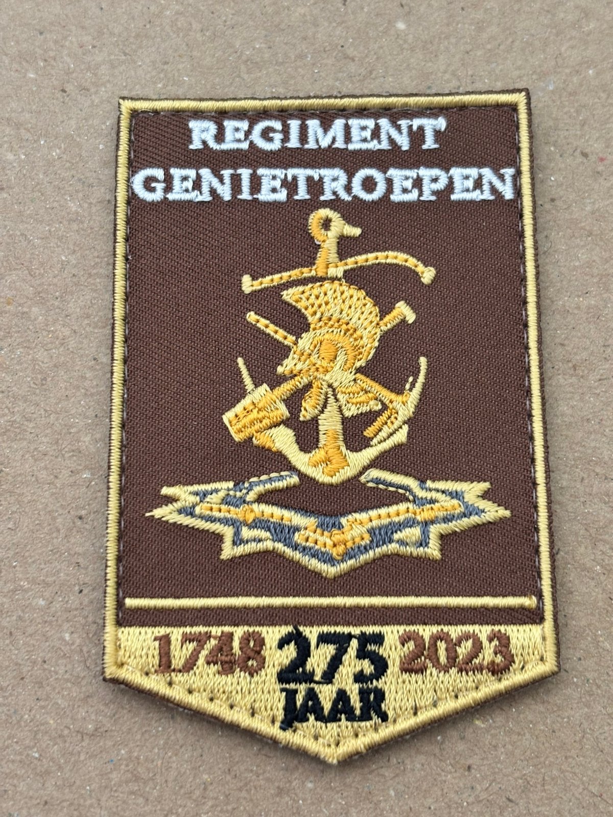 Arm embleem regiment genietroepen 275 jaar, Verzenden, Landmacht, Nederland, Embleem of Badge