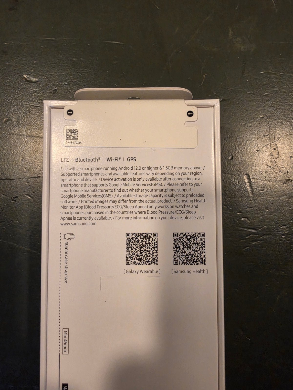 Samsung Galaxy Watch met LTE, Bluetooth, Wi-Fi en GPS, Sieraden, Tassen en Uiterlijk, Smartwatches, Ophalen, Slaap, Zwart, Nieuw