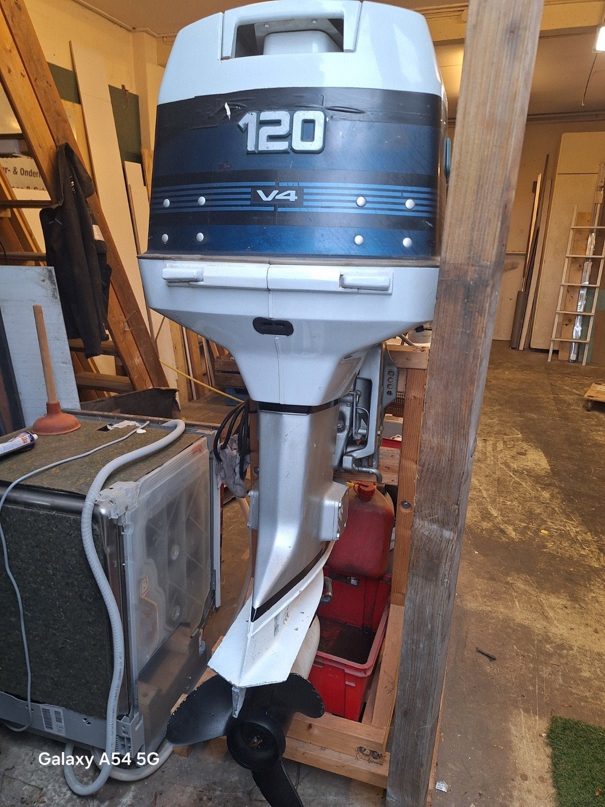 Evinrude VRO 120PK 2-takt buitenboordmotor Langstaart, Ophalen, Gebruikt, 30 pk of meer, Buitenboordmotor