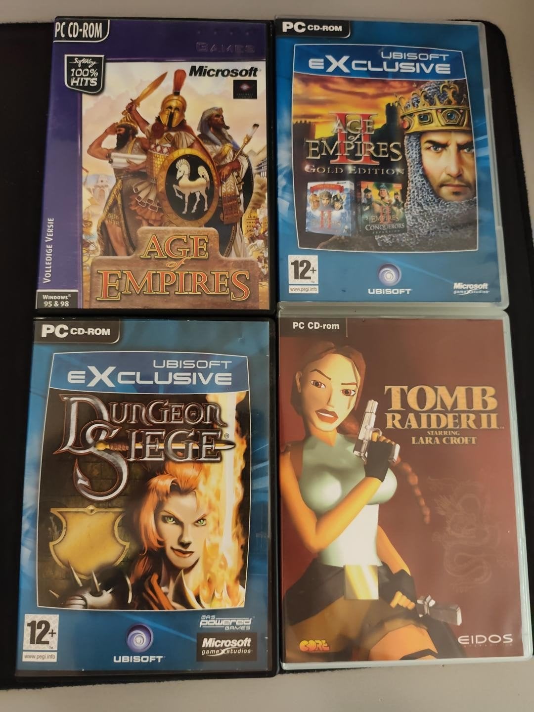 PC Games Bundel: Age of Empires, Dungeon Siege, Tomb Raider, Verzenden, Gebruikt