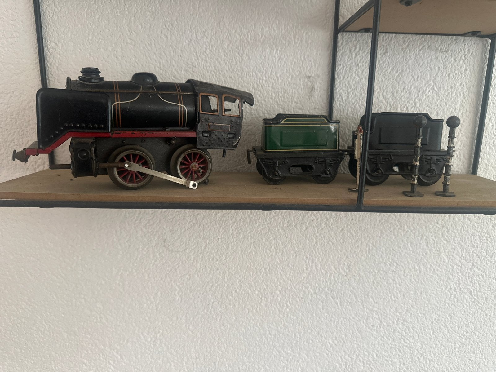 Vintage Antieke Märklin Treinset - Locomotief, Wagons, Seinp, Ophalen of Verzenden, Gebruikt, Trein, Schaalmodel