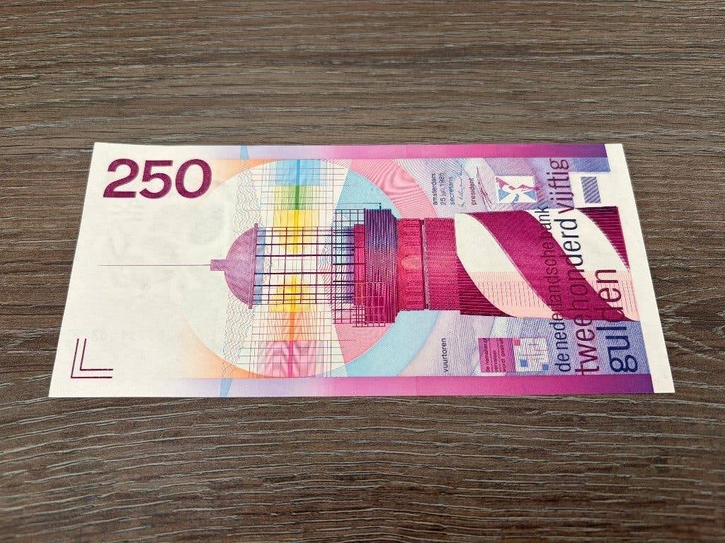 Bijna UNC biljet 250 gulden Vuurtoren, 1985, Ophalen of Verzenden, 250 gulden