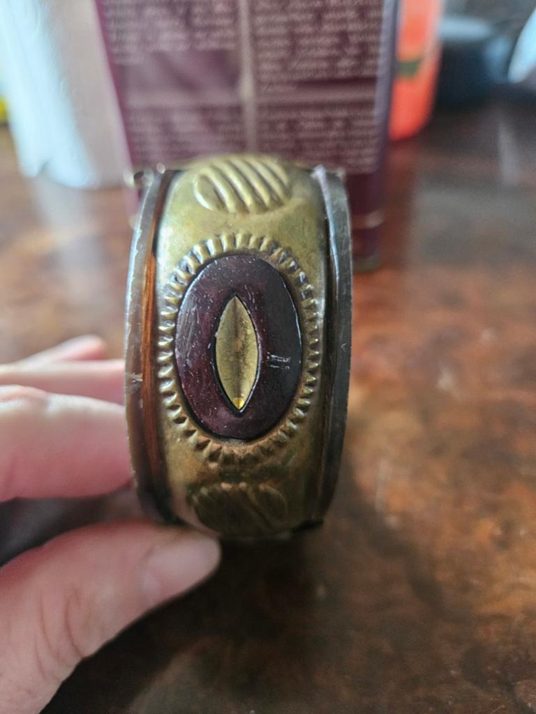 Vintage Authentieke Armband, Ophalen of Verzenden, Gebruikt, Bruin, Overige materialen