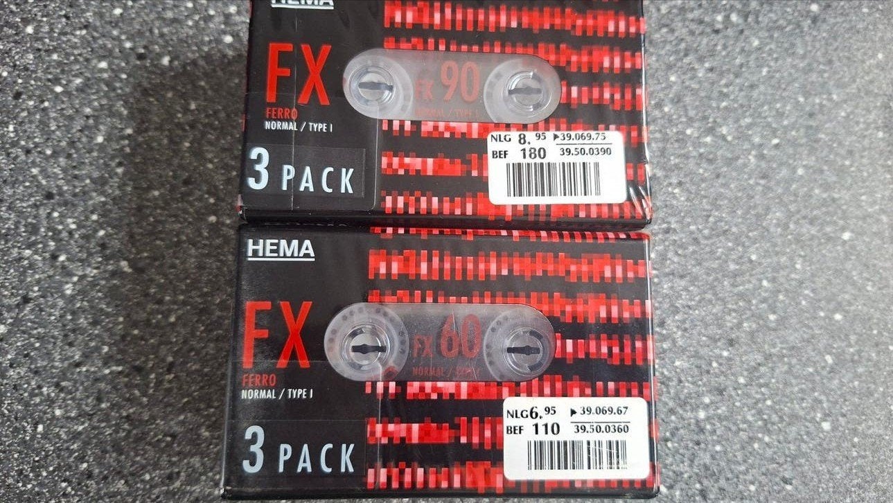 Cassettebandjes Hema 60 & 90 minuten 2 x 3 pack nieuw (seal), 2 t/m 25 bandjes, Overige genres, Ophalen of Verzenden, Nieuw in verpakking