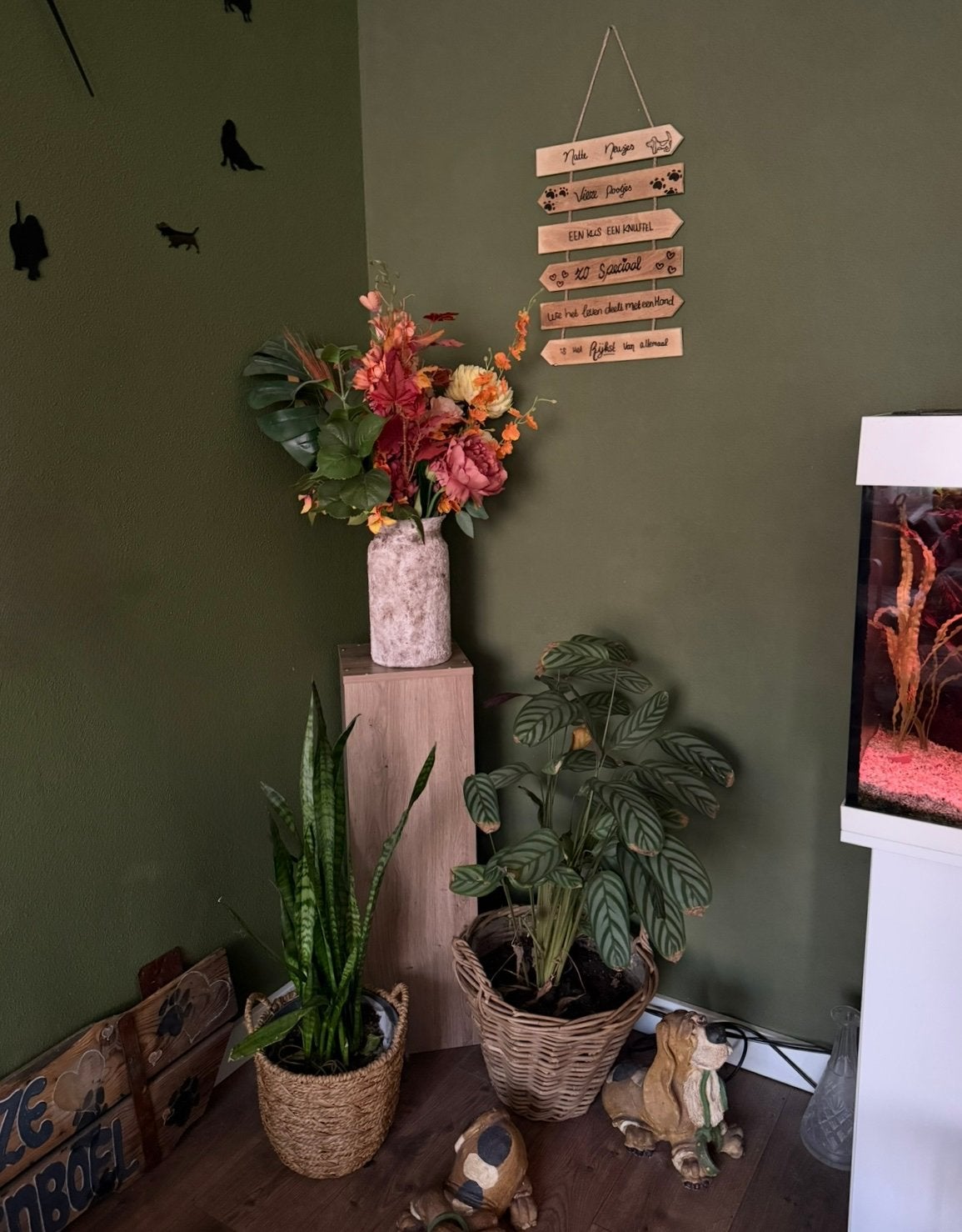 Dubbele planten standaard, Huis en Inrichting, Woonaccessoires | Zuilen en Pilaren, Ophalen, Zo goed als nieuw