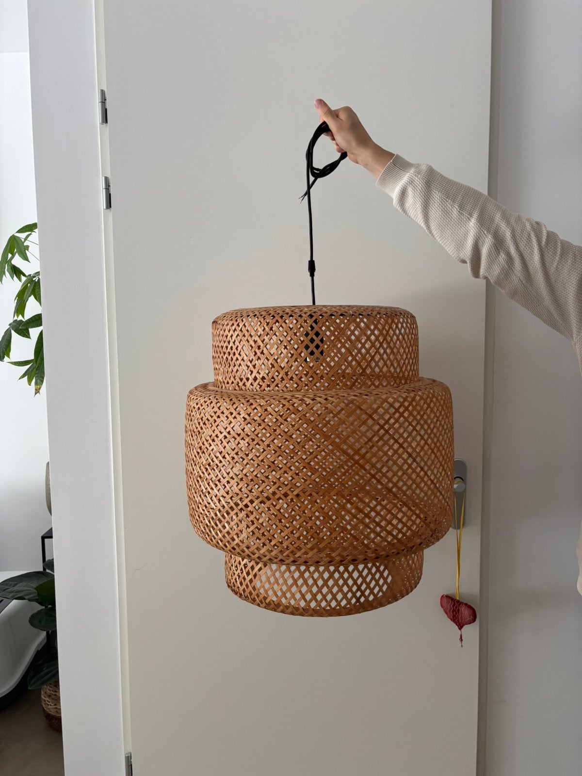 Sinnerlig Ikea rotan lamp, Huis en Inrichting, Ophalen, Overige materialen, Gebruikt, Botanisch