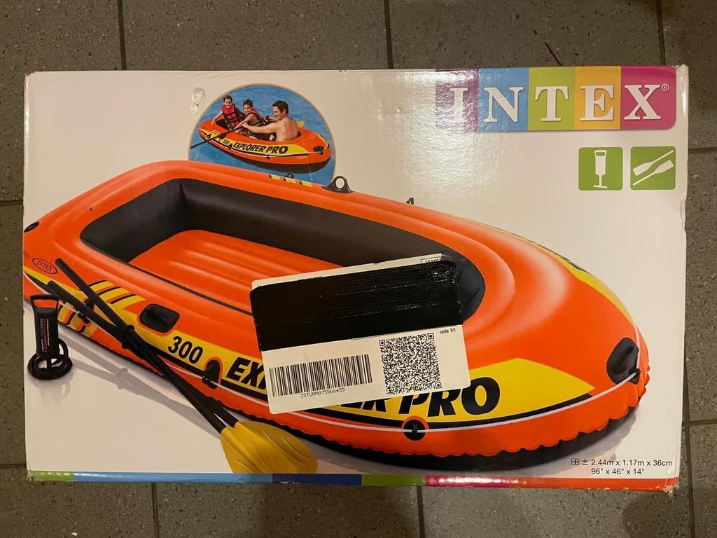 Nieuw Intex Explorer Pro 300 opblaasboot met peddels en pomp, Ophalen, Nieuw