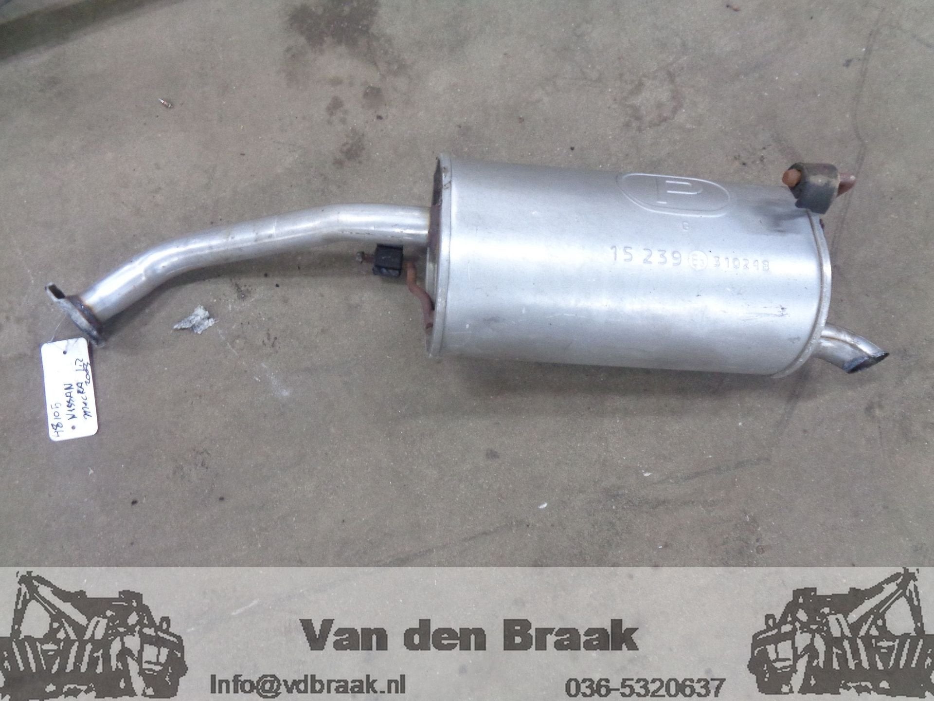 Nissan Micra K12 1.2 12V 2003-2005 Einddemper, Gebruikt, -, Herkomst onderdeel bekend, -