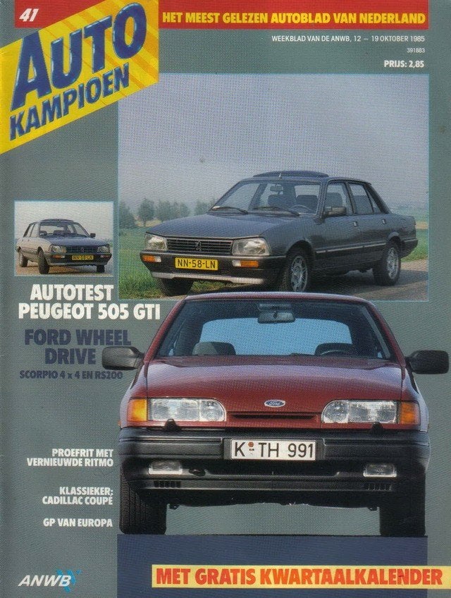 Autokampioen 41 1985: Peugeot 505 GTI - Ford RS200 / Scorpio, Ophalen of Verzenden, Gelezen, Algemeen