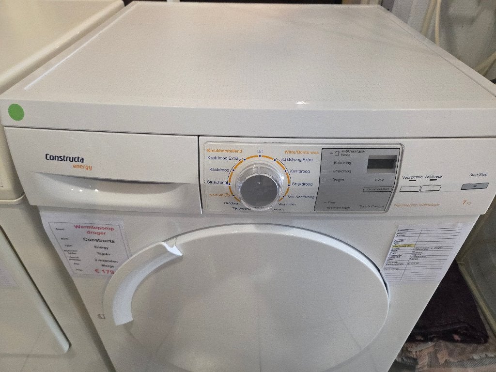 warmtepompdroger - Constructa - 7kg - A+, Witgoed en Apparatuur, Wasdrogers, Ophalen, 6 tot 8 kg, Duitsland, Overige typen