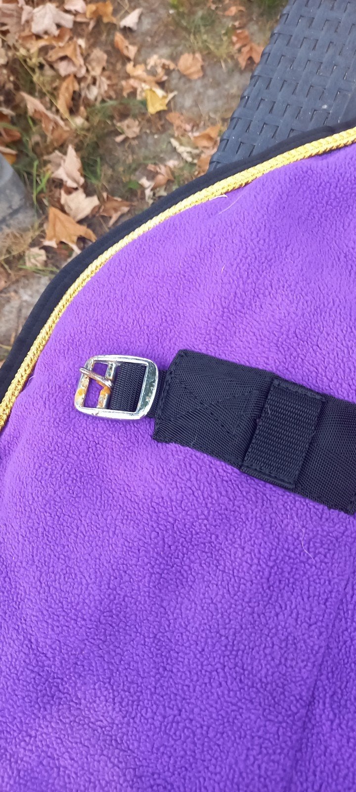paarse fleece zweetdeken, maat 175, Dieren en Toebehoren, Paarden en Pony's | Dekens en Dekjes, Gebruikt, Groen, Anatomisch gevormd