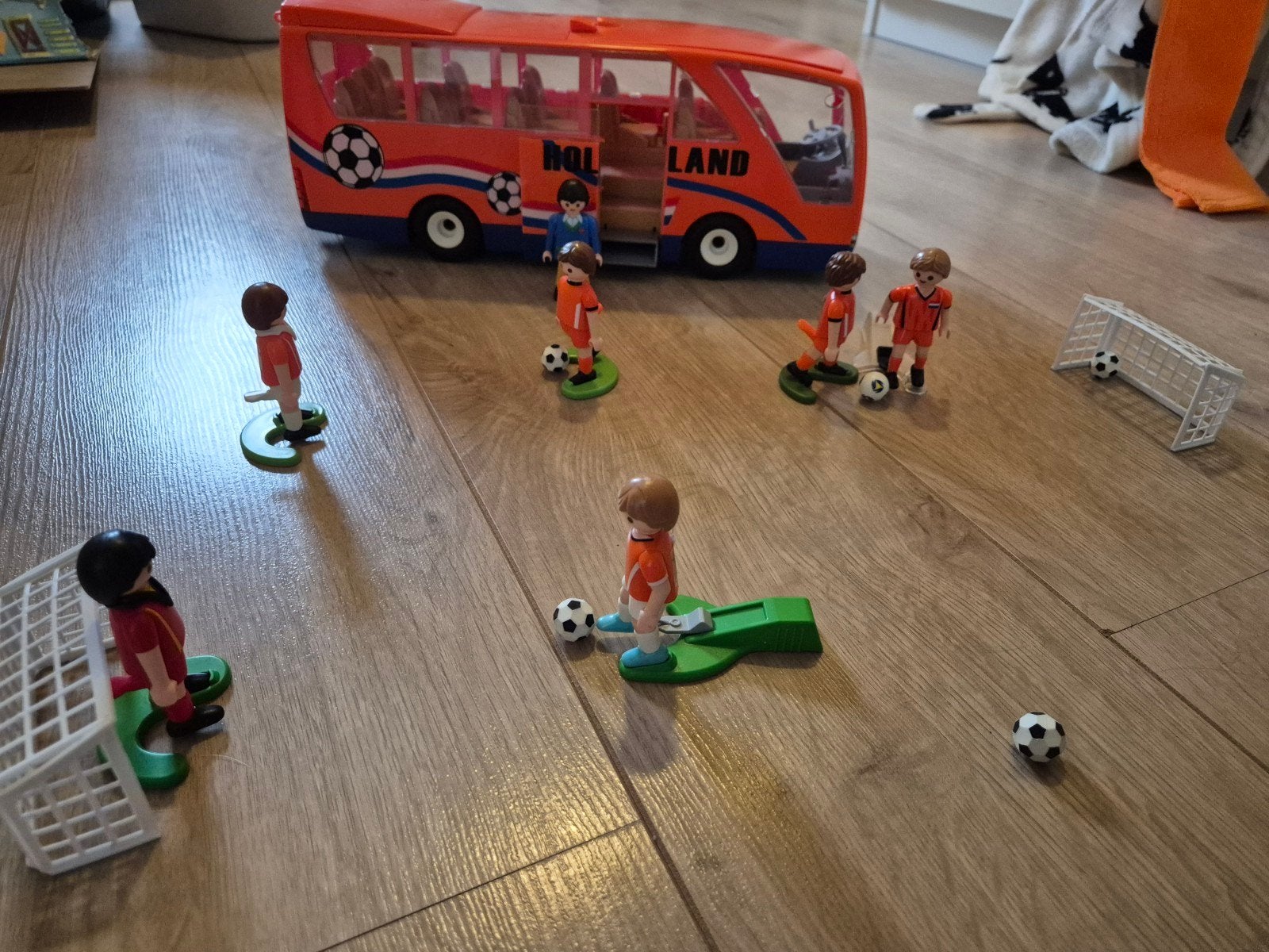 Playmobil bus Nederlands elftal, Gebruikt, Complete set, Voertuig, Ophalen of Verzenden