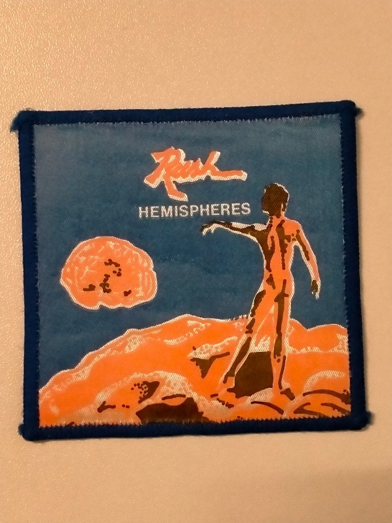Rush Hemispheres vintage RARE muziek rock embleem patch, Ophalen of Verzenden, Nieuw, Kleding