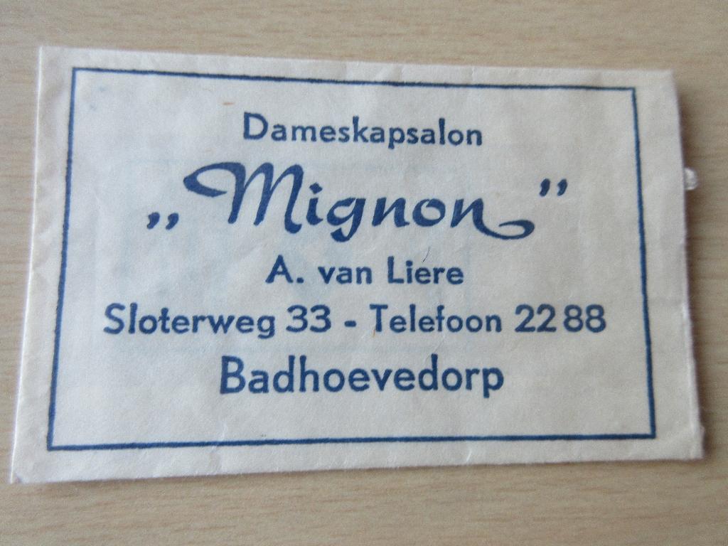 Badhoevedorp, dameskapsalon Mignon, Verzenden, Nederland