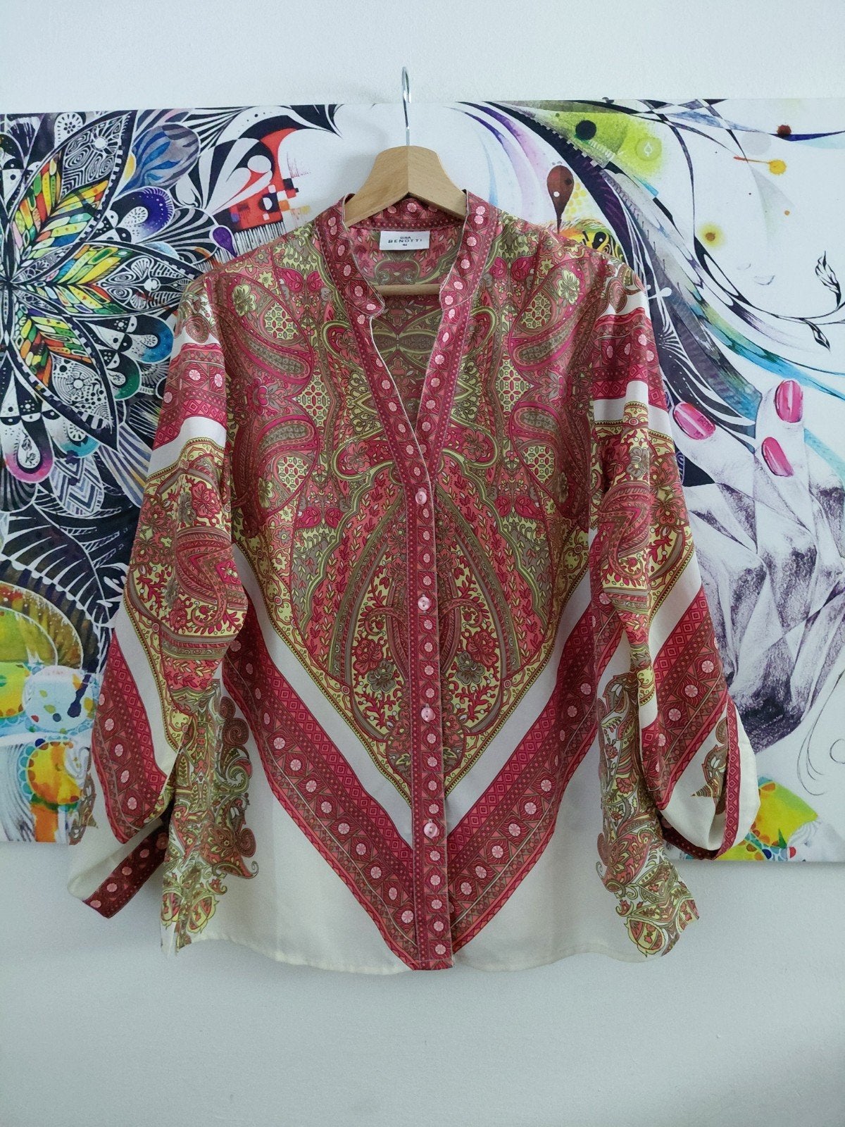 Prachtige Gina Benotti blouse maat 42, Kleding | Dames, Meerkleurig, Maat 42/44 (L), Ophalen of Verzenden, Zo goed als nieuw