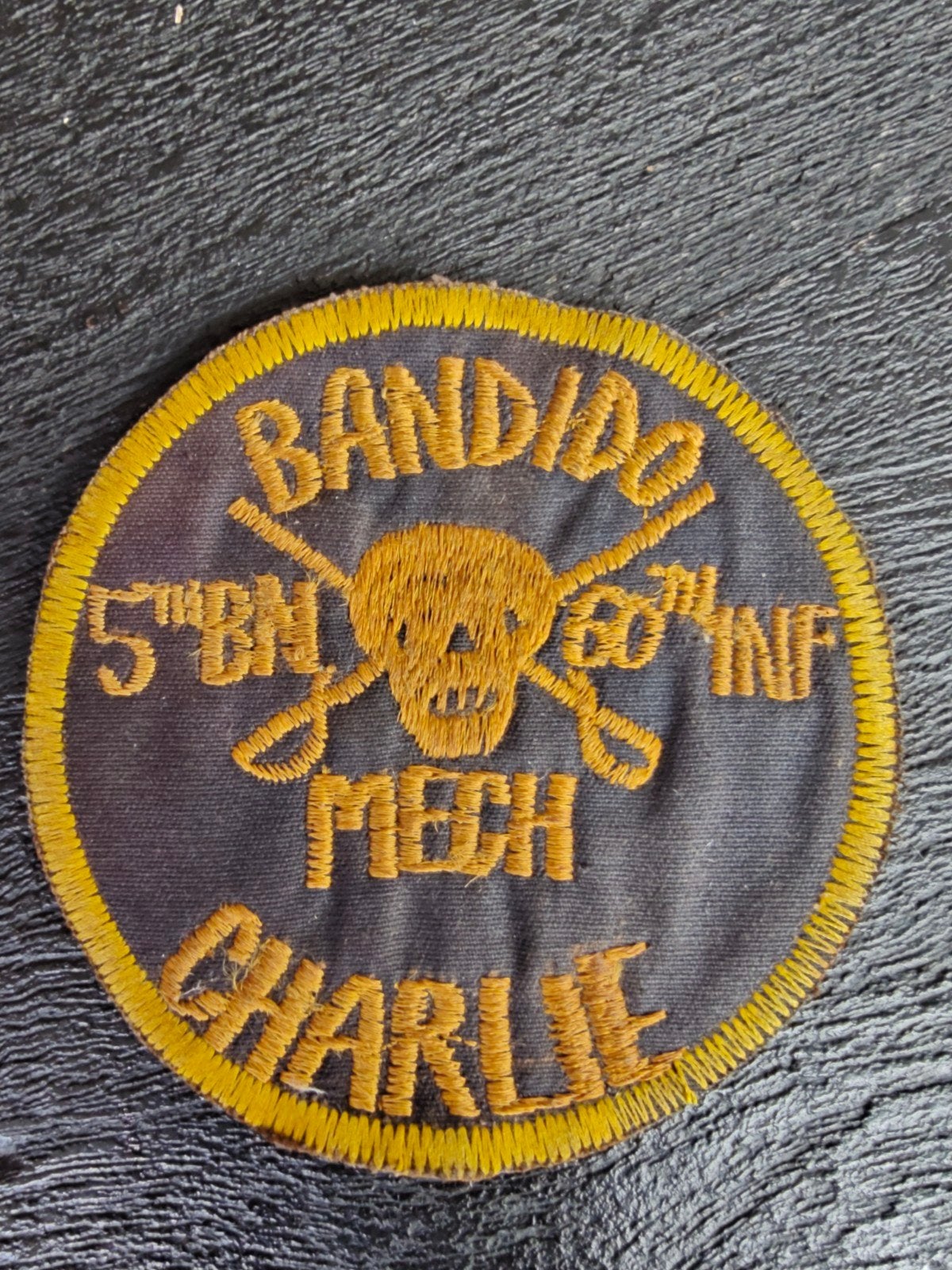Patch , 5th bandido , 60th inf , mech , vietnam war patch ,, Ophalen of Verzenden, Landmacht, Amerika, Embleem of Badge