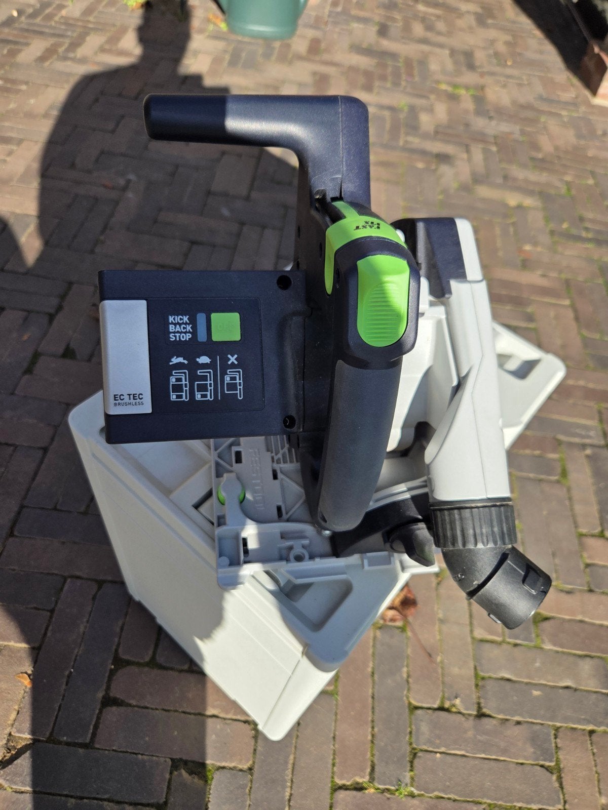 Festool TSC 55 KEB Accu invalzaag - Zo goed als, Doe-het-zelf en Verbouw, Invalzaag, Ophalen of Verzenden, Zo goed als nieuw, 30 tot 70 mm