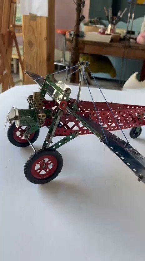 meccano vliegtuig, Antiek en Kunst, Antiek | Speelgoed, Ophalen of Verzenden