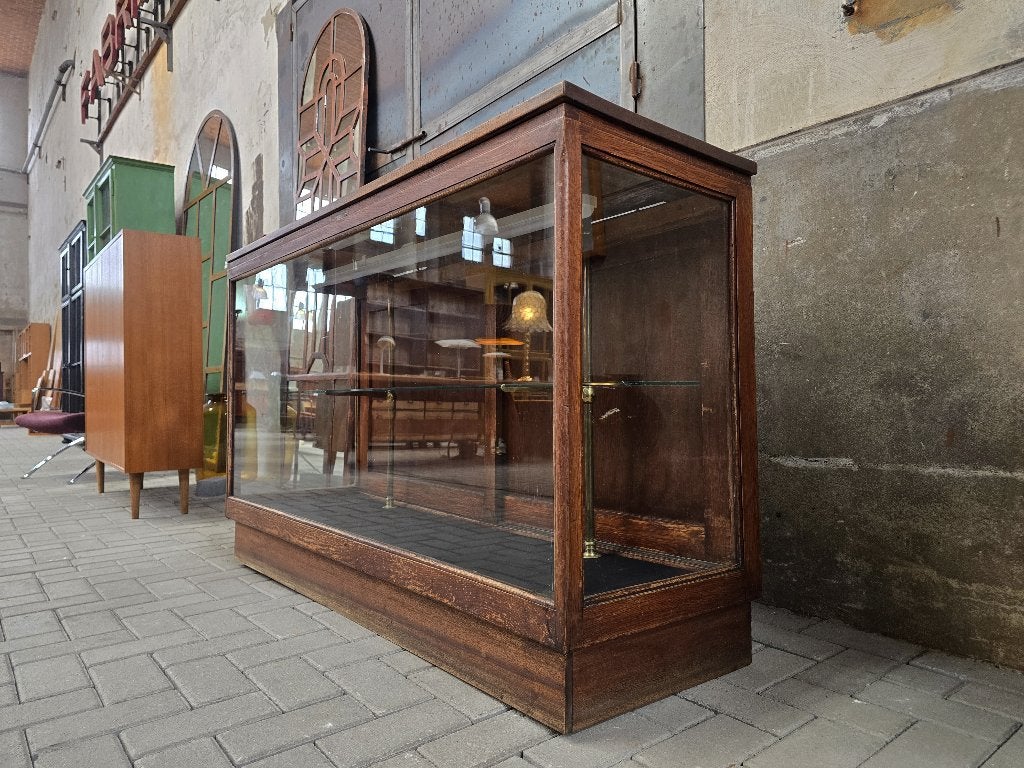 Vintage Toonbank | Eiken Winkel Vitrine Balie Counter Antiek, Huis en Inrichting, Kasten | Vitrinekasten, 150 tot 200 cm, Ophalen of Verzenden