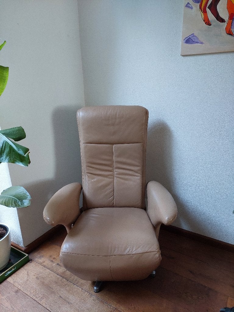 Relax stoel leer, Huis en Inrichting, Fauteuils, Ophalen, Gebruikt, Design, 50 tot 75 cm