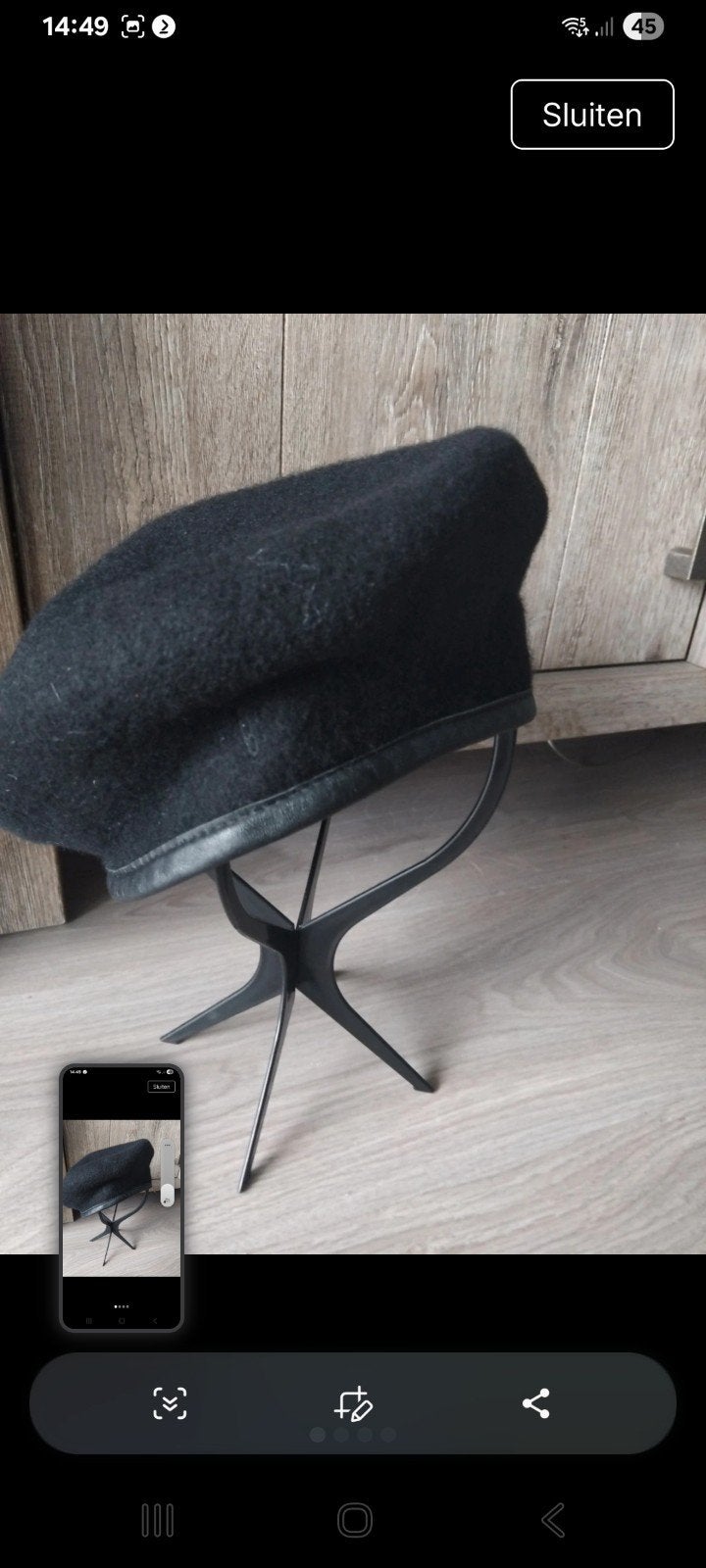 Fostex baret - Zwart - Maat 61, 60 cm (XL, 7½ inch) of meer, Hoed, Nieuw, Ophalen of Verzenden
