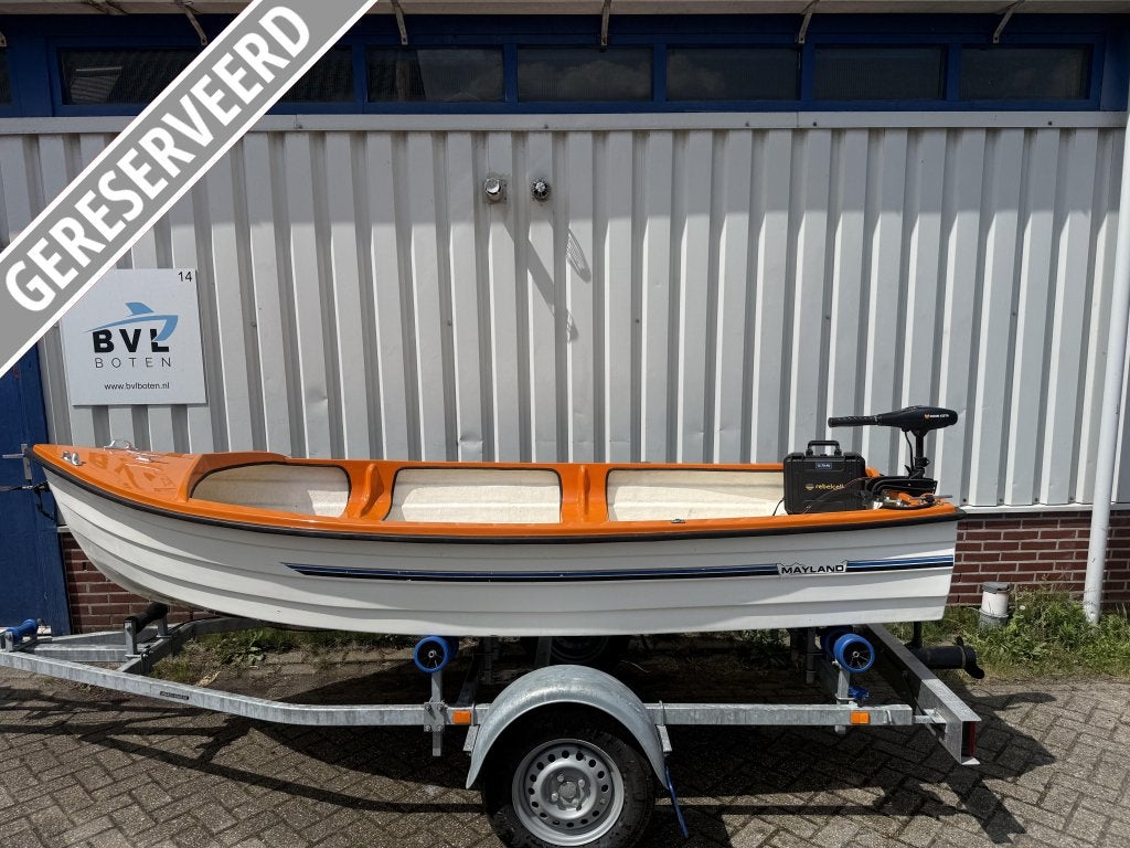 elektrische Mayland 12 boot met als nieuwe Minn Kota en accu, Watersport en Boten, 4 m, Elektrisch, Niet ingevuld, 2 m