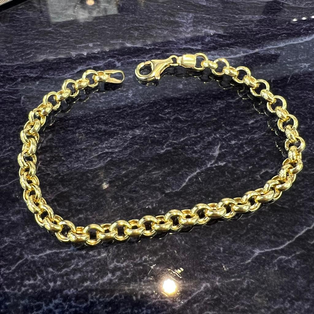 14k gouden armband jasseron schakel nieuw, Ophalen of Verzenden, Nieuw, Goud