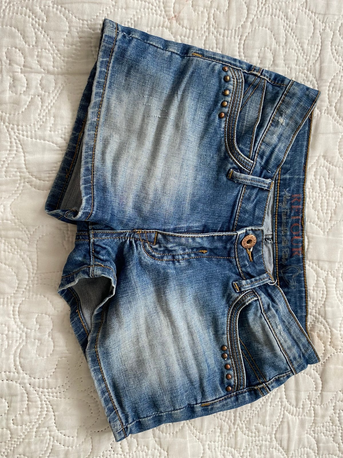 90s korte broek, Ophalen, Zo goed als nieuw, Blauw, W27 (confectie 34) of kleiner
