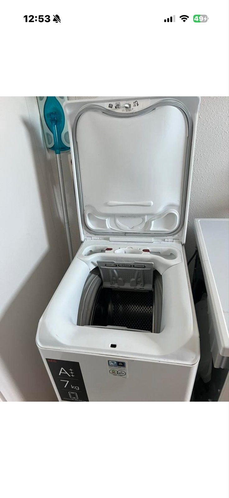 AEG Bovenlader Wasmachine - Compact en Efficiënt, Witgoed en Apparatuur, Wasmachines, Ophalen, Gebruikt, Bovenlader, Energieklasse A of zuiniger
