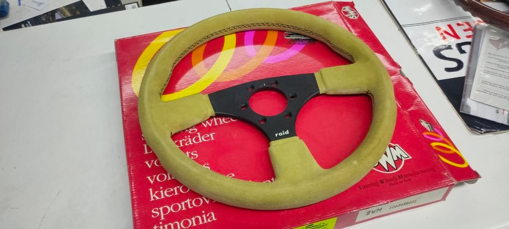 Raid Stuur geel alcantara 36cm nieuw in de originele doos, Ophalen of Verzenden