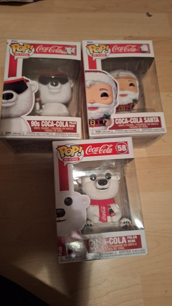 Coca-Cola Funko Pop! Set: Kerstman & IJsberen, Ophalen of Verzenden, Nieuw, Overige typen