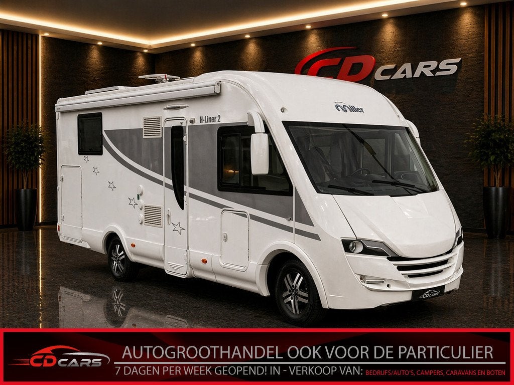 Fiat Miller M-Liner 2 veel optie's 2 X Airco, King Size Bed, Caravans en Kamperen, Campers, Info@cd-cars.nl, Schelluinsestraat 7
4203NJ  GORINCHEM, NL