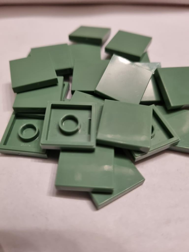 25 nieuwe lego tegels 2x2x ( 3068 ) sand green, Ophalen, Overige thema's, Lego, Nieuw
