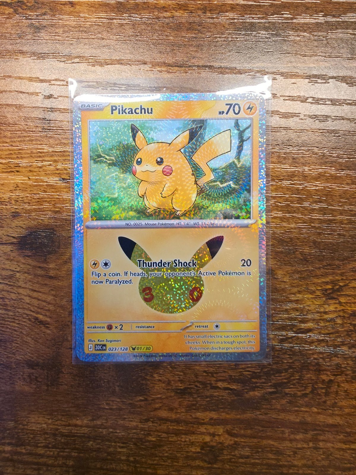 Pikachu 023/128, Hobby en Vrije tijd, Ophalen of Verzenden, Nieuw, Losse kaart, Foil