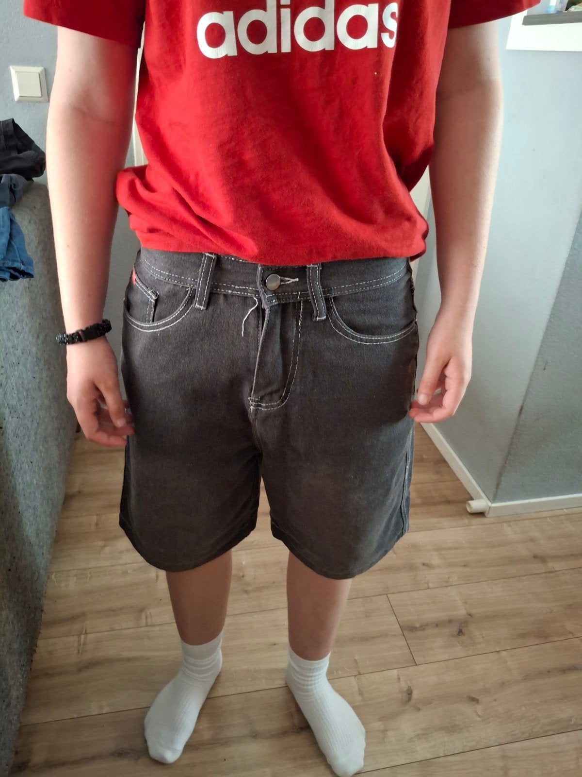 Donkergrijze korte broek, maat M valt als S, Ophalen of Verzenden, Gedragen, Maat 46 (S) of kleiner, Grijs
