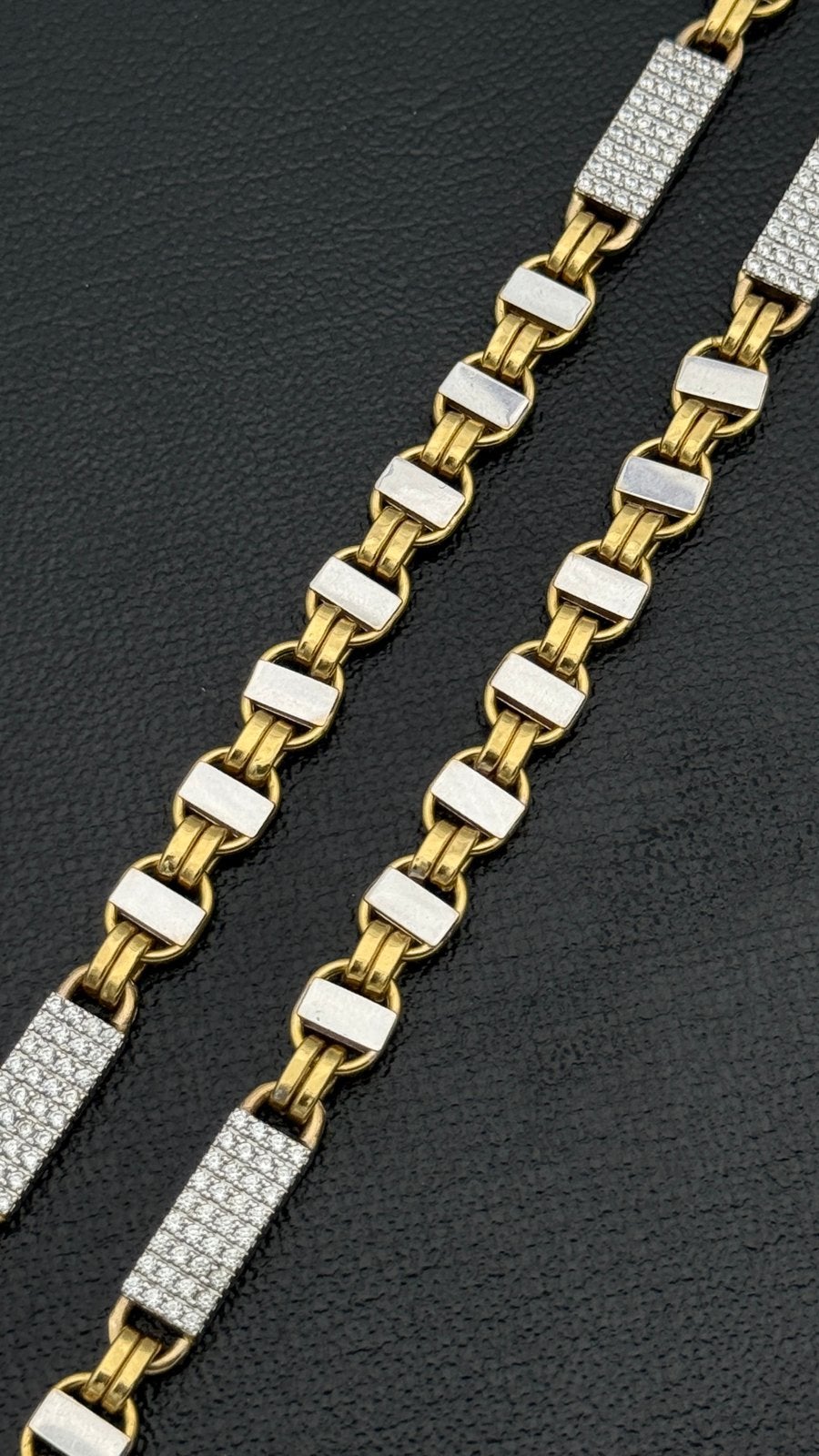 Bieden! 18 karaat goud platte magnum ketting 70 cm - Nieuw, Nieuw, Ophalen of Verzenden, Nvt, Nvt