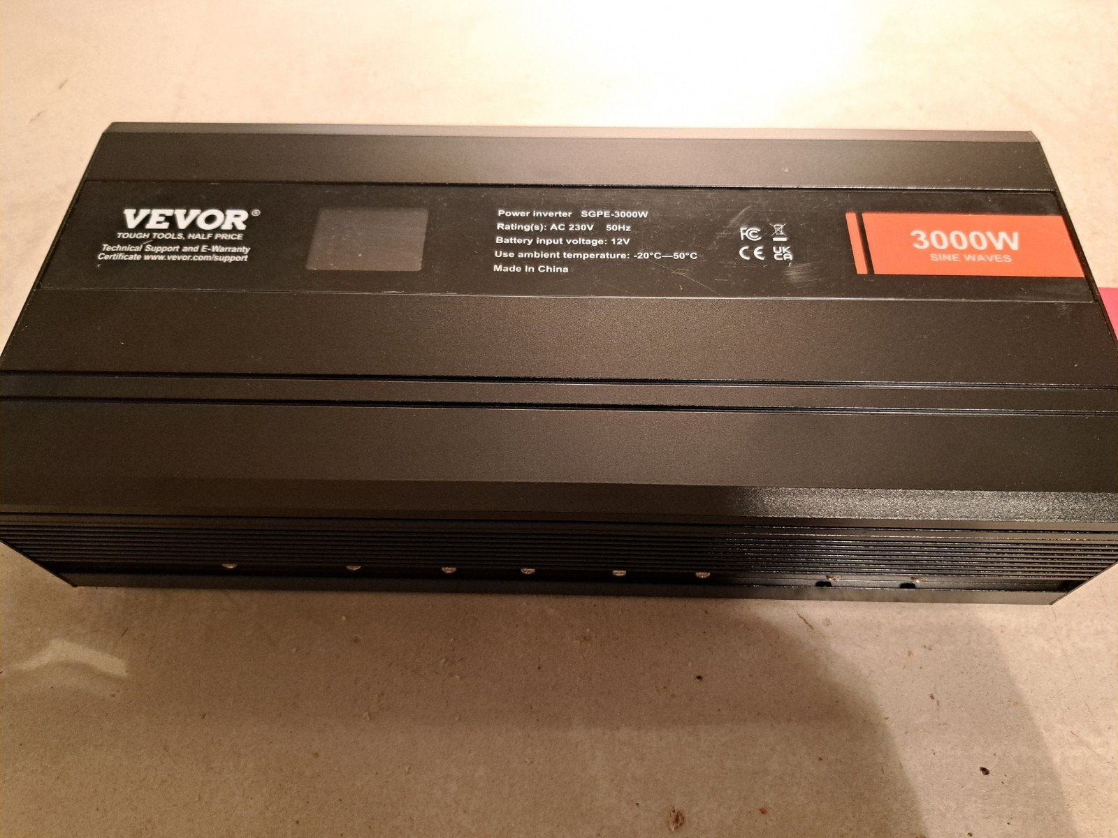3000W inverter 12 naar 230, Ophalen of Verzenden, Zo goed als nieuw, VEVOR