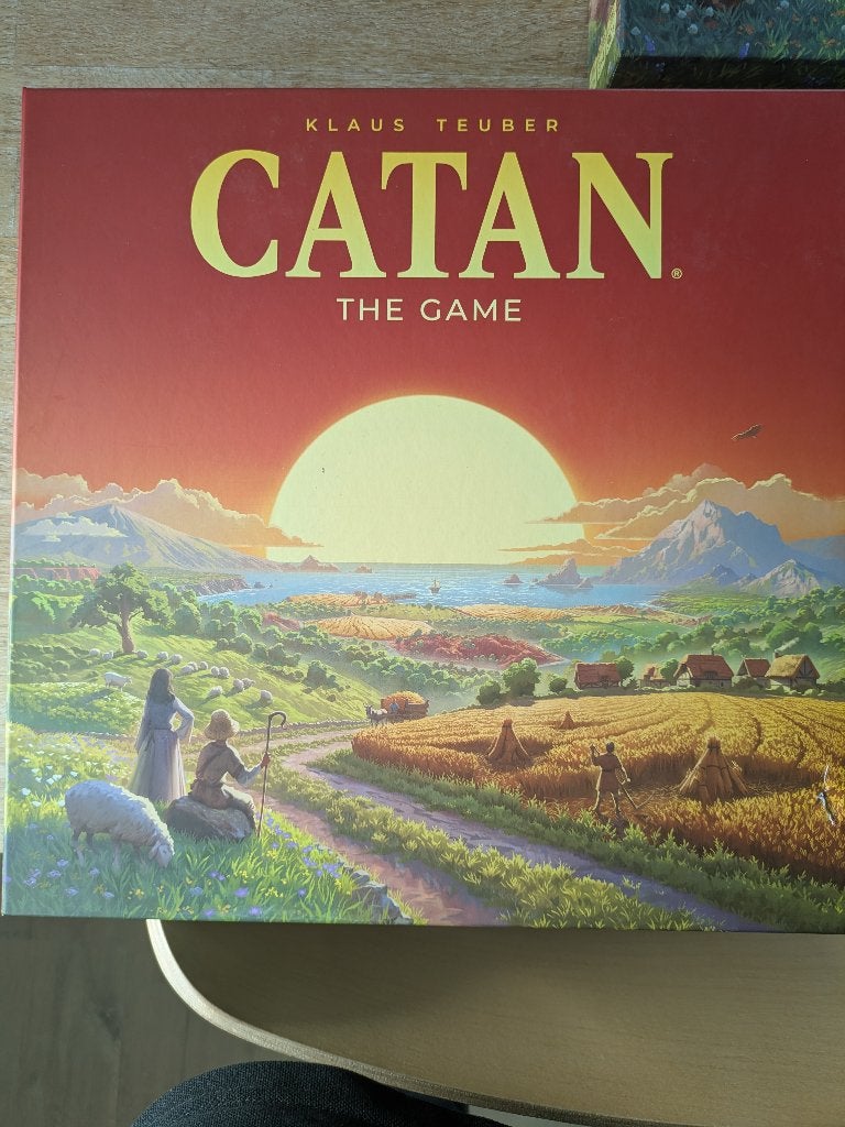 Catan 6de Editie (Houten onderdelen 3 x gespeeld), Drie of vier spelers, Ophalen of Verzenden, Nieuw, Asmodee