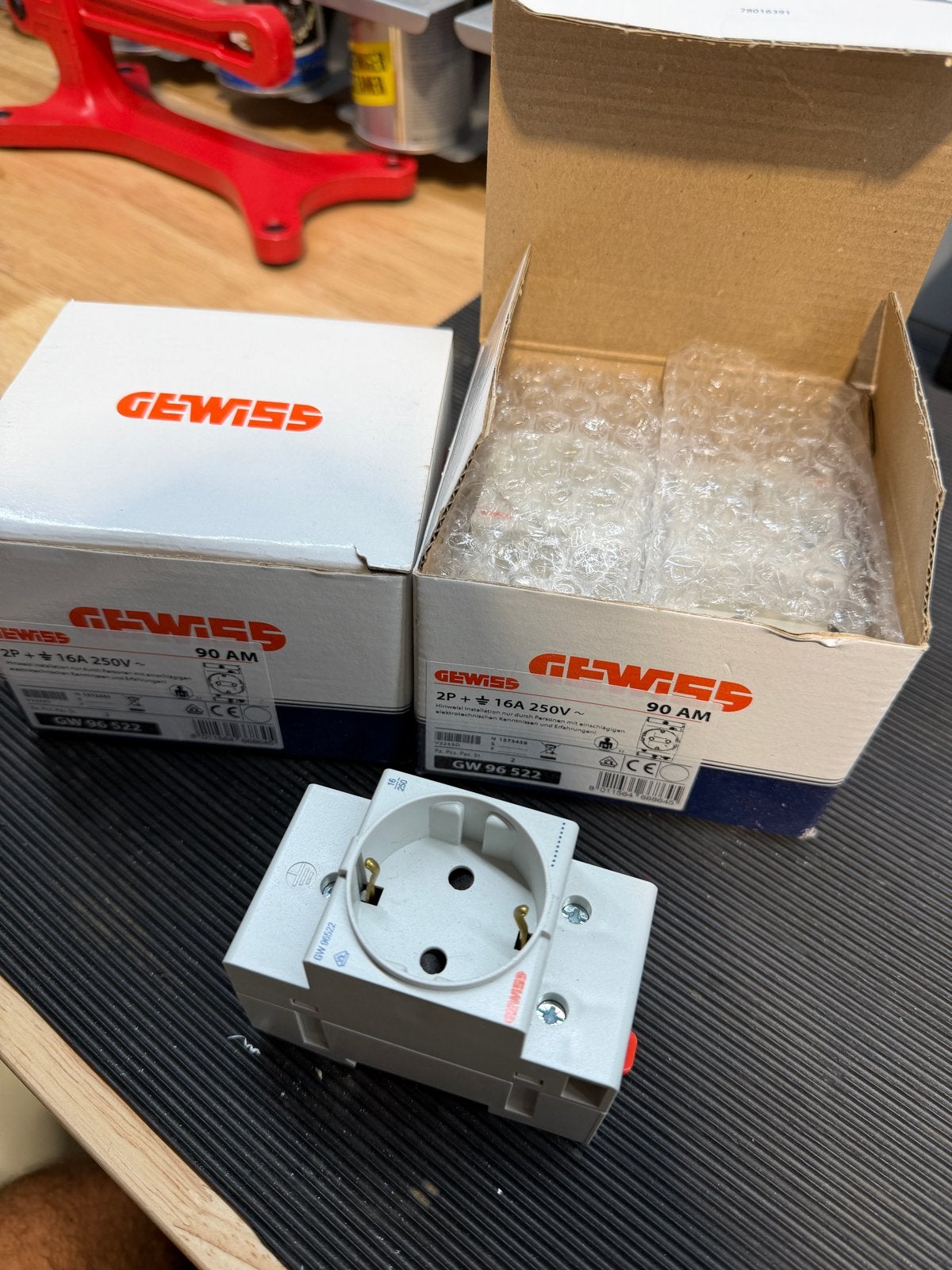 5x Gewiss GW96522 Stopcontact voor DIN-rail, Nieuw, Gewiss, Gewiss, Gewiss, Nieuw