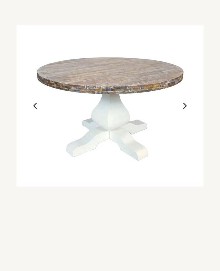 Massief houten ronde tafel 140cm doorsnee, Ophalen, Rond, 100 tot 150 cm