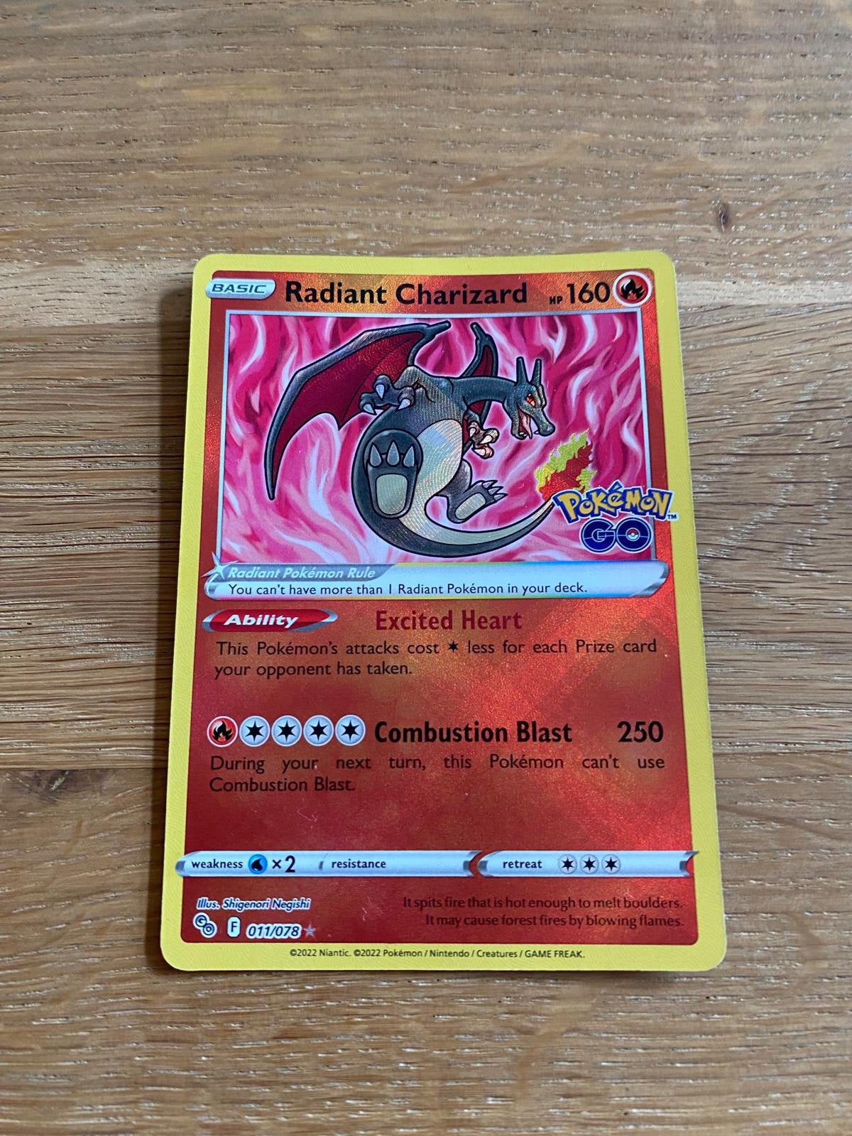 Radiant Charizard, Ophalen, Zo goed als nieuw