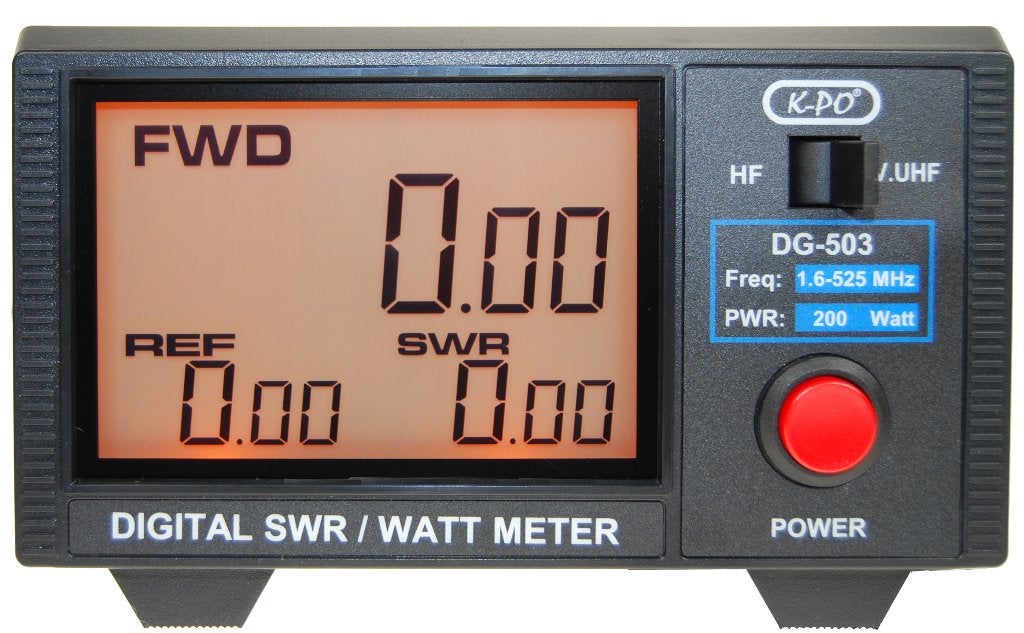 K-Po digitale SWR power meter, Telecommunicatie, Zenders en Ontvangers, Verzenden, Zo goed als nieuw, Zender en Ontvanger