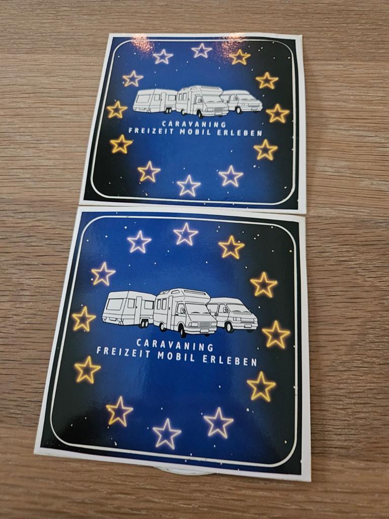 Caravan Camper Caravaning sticker, Ophalen of Verzenden, Zo goed als nieuw