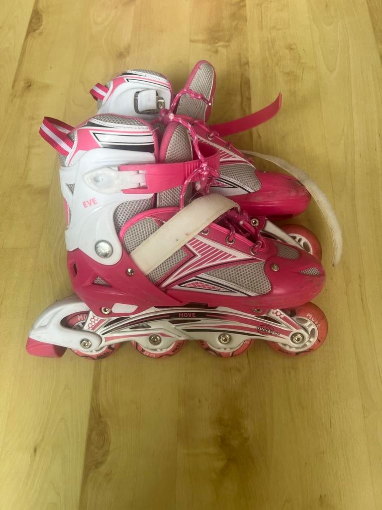 Roze verstelbare skeelers merk Move maat 34-37, Ophalen, Kinderen, Inline skates 4 wielen, Verstelbaar