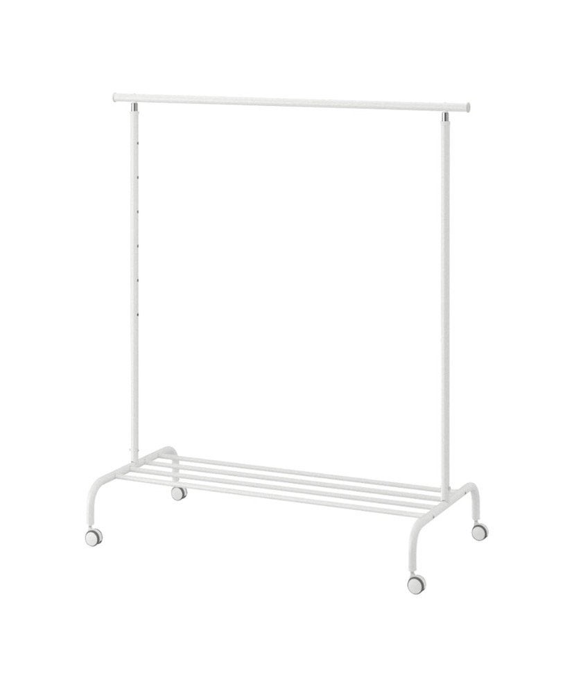 Kledingrek wit met wielen (1-4 stuks) RIGGA IKEA, Ophalen, Zo goed als nieuw