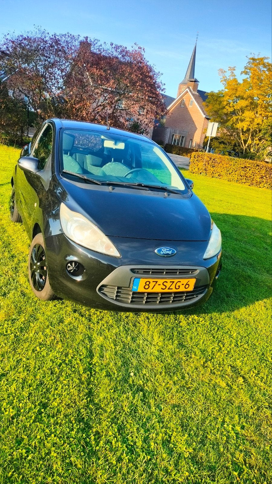 Ford Ka 1.2 69pk 2012 Zwart, Auto's, Voorwielaandrijving, 1242 cc, 4 cilinders, 4 stoelen